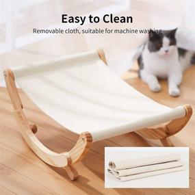 img 1 attached to 🐾 FUKUMARU Cat Hammock - New Moon Swing Chair for Cats, Kitty Hammock Bed, Cat Furniture Gift for Small to Medium-sized Cats or Toy Dogs