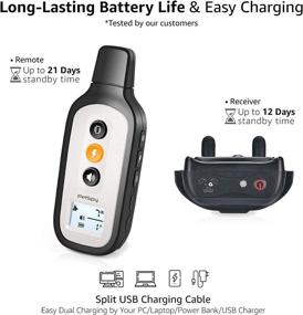 img 1 attached to 🐶 PetSpy XPro 3: Advanced 3 Dog Training Shock Collar with 1000 Yards Range, Vibration, Electric Shock, Beep & Waterproof Remote Trainer for Small to Large Dogs