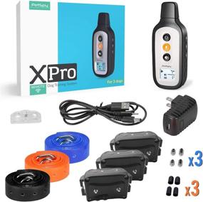 img 3 attached to 🐶 PetSpy XPro 3: Advanced 3 Dog Training Shock Collar with 1000 Yards Range, Vibration, Electric Shock, Beep & Waterproof Remote Trainer for Small to Large Dogs