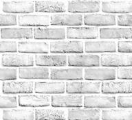 peel and stick grey and white brick wallpaper - 24" x 120" removable self-adhesive backsplash for kitchen and living room by yancorp logo