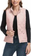 2023 upgraded women's stand collar lightweight quilted vest w/ inner pocket - longking logo