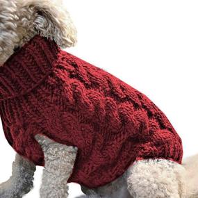 img 3 attached to 🐶 LucaSng Pet Autumn Winter Knit Dog Clothes Small Warm Sweater Senior Knitted Pet Vest