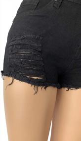 img 3 attached to Curvy Cutoff Distressed Denim Shorts For Women - Aodrusa Mid-Rise Body Enhancing Ripped Jeans
