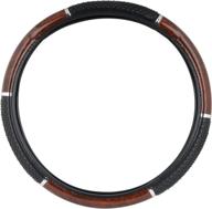 enhance your driving experience with gg grand general 54041 18-inch dark wood steering wheel cover featuring black hand grips логотип