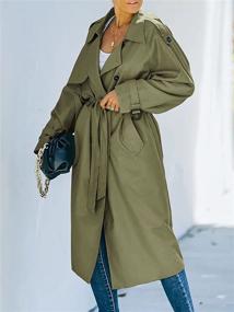img 3 attached to 🧥 Stylish Women's Makkrom Breasted Windproof Classic Overcoat: Coats, Jackets & Vests Collection