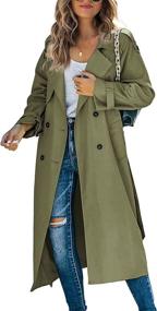 img 4 attached to 🧥 Stylish Women's Makkrom Breasted Windproof Classic Overcoat: Coats, Jackets & Vests Collection