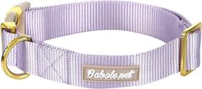 img 4 attached to 🐶 Babole Dog Collars: Adjustable Nylon Pet Collars with Safety Metal Buckle, Soft and Comfortable for Small, Medium, and Large Dogs