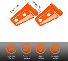 img 2 attached to Orange Hood Hinge Cover Trim Accessories for Jeep Wrangler JK & Unlimited 2007-2018: 2PCS