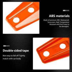 img 1 attached to Orange Hood Hinge Cover Trim Accessories for Jeep Wrangler JK & Unlimited 2007-2018: 2PCS