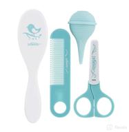 🍼 green dr. brown's baby care kit: soft bristle brush, gentle comb, nasal aspirator, rounded-tip scissors логотип