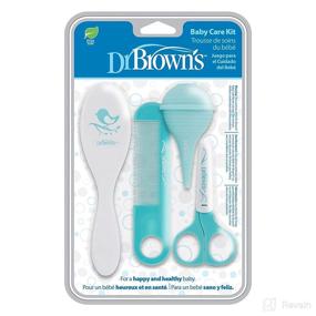 img 3 attached to 🍼 Green Dr. Brown's Baby Care Kit: Soft Bristle Brush, Gentle Comb, Nasal Aspirator, Rounded-Tip Scissors