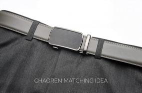 img 3 attached to Chaoren Leather Ratchet Buckle Adjustable Men's Accessories for Belts