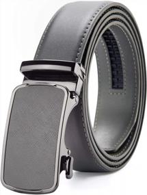 img 4 attached to Chaoren Leather Ratchet Buckle Adjustable Men's Accessories for Belts