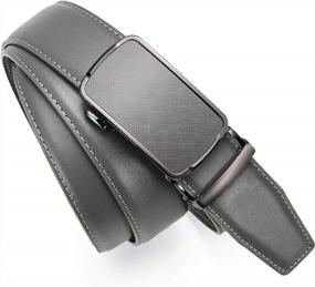 img 1 attached to Chaoren Leather Ratchet Buckle Adjustable Men's Accessories for Belts