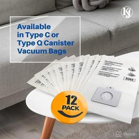 img 3 attached to 🧹 K&amp;J 12-Pack Type C Canister Vacuum Bags - Compatible with Kenmore C,Q and Panasonic C-5 Vacuum Cleaners