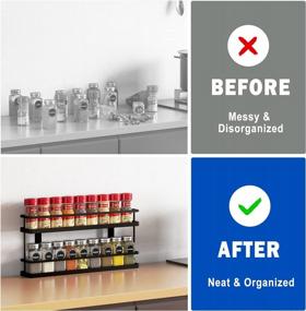 img 2 attached to Maximize Your Kitchen Space With MEIQIHOME 4 Tier Spice Rack Organizer - Perfect Storage Solution For Pantry, Cabinet, Door, Wall Mount, And Countertop In Sleek Black Design!