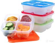 🍱 convenient easylunchboxes® - bento snack boxes - set of 4, perfect for school, work, and travel логотип