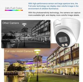 img 2 attached to Усовершенствованная полноцветная камера наблюдения ночного видения с записью POE и MicroSD - объектив VD-2T49-AS 2,8 мм, встроенный микрофон, наружная сетевая камера безопасности IP67 для совместимости с Dahua