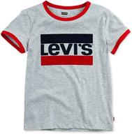 👚 levis sportswear heather ringer t-shirt for girls in tops, tees & blouses logo