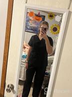 img 1 attached to SIVVAN Women'S Mock Wrap & Cargo Pants Scrub Set - Comfortable And Practical Workwear review by Brian Lee