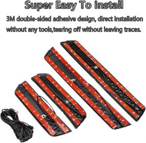 img 2 attached to 🚘 CEBAT 4Pcs LED Steel Car Door Sill Scuff Plate Guards for CRV 2017-2021 - Automotive Entry Guard Protectors