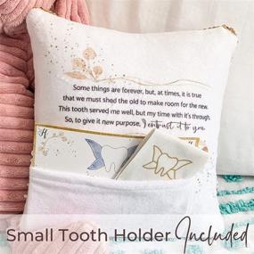 img 2 attached to 🦷 Tooth Fairy Pillow for Girls and Boys - Reversible Sequin Pillow with Tooth Pouch and Holder - Ideal Tooth Fairy Gifts for Girls or Boys