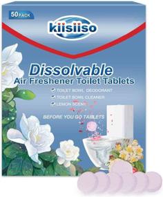 img 4 attached to 🚽 KIISIISO Dissolvable Toilet Fresheners, 50 Pack Deodorizing Toilet Tablets with Lemon Fresh Scent, Convenient Travel-Sized Packaging