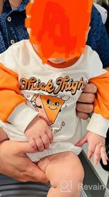 img 8 attached to Unisex Halloween Baby Outfit: Pumpkin Sweatshirt Romper With Long Sleeves And Oversized Onesie For A Perfect Fall Look