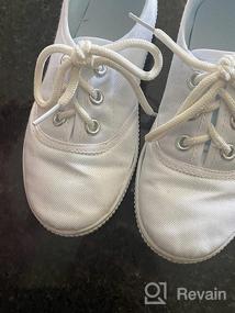 img 8 attached to Je-Gou Unisex White Canvas Lace-up Sneakers for Toddlers and Little Kids