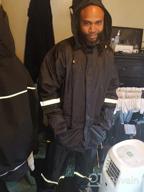 img 1 attached to Stay Dry In Style With Ourcan Men'S Waterproof Hooded Rain Gear For Fishing And More review by Duane Rogers