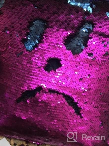 img 1 attached to Mermaid Fish Glitter Pillow Cover, MOCOFO Reversible Sequins Pillowcase With Color Changing Flip Sequins, Pink And Gold, Fun Decorative Cushion Cover For Sofa, Couch, And Bedroom, 16X16 Inches review by James Conrad
