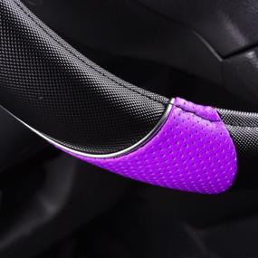 img 2 attached to CAR PASS Rainbow Steering Wheel Cover With PVC Leather Universal Fits For Truck