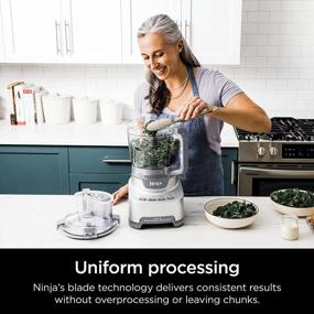 img 3 attached to Ninja NF701 Professional Food Processor: 1200W Power, 4 Functions, 12-Cup Bowl, 2 Blades & Discs, Silver