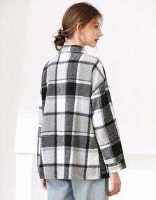 img 1 attached to Women'S Plaid Shacket Jacket: Liengoron Flannel Shirt Jacket With Long Sleeves, Button Down And Casual Style For Fashionable Fall Look