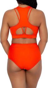 img 1 attached to Smart Sexy Standard High Waisted Ruching Women's Clothing : Swimsuits & Cover Ups