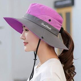 img 3 attached to Stylish And Protective Ladies' Sun Hat With Wide Brim And Cooling Mesh - Perfect For Outdoorsy Women, Travel, And Fishing - Features Ponytail Hole And Convenient Foldable Design