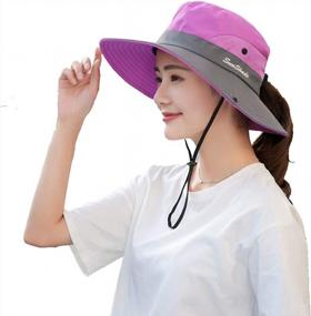 img 4 attached to Stylish And Protective Ladies' Sun Hat With Wide Brim And Cooling Mesh - Perfect For Outdoorsy Women, Travel, And Fishing - Features Ponytail Hole And Convenient Foldable Design