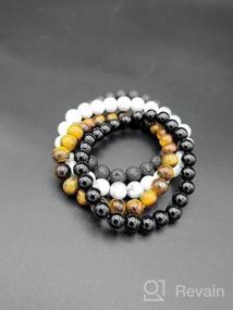 img 5 attached to WRCXSTONE Natural 8Mm Gorgeous Semi-Precious Gemstones Healing Crystal Stretch Beaded Bracelet Unisex