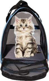 img 3 attached to 🐶 MuchL Cat Dog Carrier - Soft-Sided Pet Travel Bag for Comfortable Airline Approved Transport, Portable & Foldable