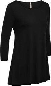 img 1 attached to Simlu Womens Tunic Tops For Leggings Reg And Plus Size 3/4 Sleeve Tunic Shirt
