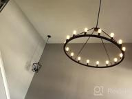 img 1 attached to Sonoro Black Chandelier - Rustic Industrial Modern Fixture with 13 Bulbs for Dining Room or Entryway review by Yousef Clark