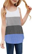 👚 xineppu girls' summer striped sleeveless tops, tees & blouses for girls' clothing logo