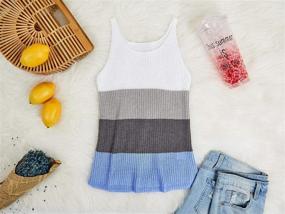 img 2 attached to 👚 Xineppu Girls' Summer Striped Sleeveless Tops, Tees & Blouses for Girls' Clothing