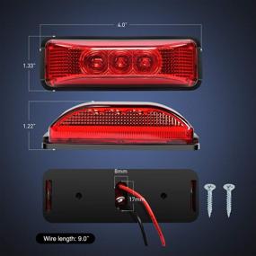 img 3 attached to Nilight - TL-33 4PCS 3.9 Inch 3 Led Truck Trailer Light Front Rear LED 🚦 Side Marker Lights Clearance Indicator Waterproof Sealed Surface Mounted LED Marker Light for Enhanced Visibility and Safety