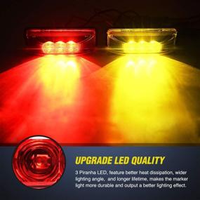 img 2 attached to Nilight - TL-33 4PCS 3.9 Inch 3 Led Truck Trailer Light Front Rear LED 🚦 Side Marker Lights Clearance Indicator Waterproof Sealed Surface Mounted LED Marker Light for Enhanced Visibility and Safety