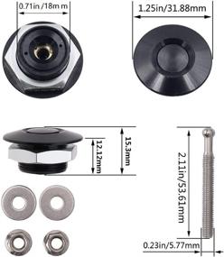 img 2 attached to 🔒 ANJOSHI 2Pack Quick Release Latch Lock Clip Push Button Bonnet Kit 1.25in/32mm - Universal Aluminum Alloy Quick Latch Lock for Auto Car Bumper, License Plate, Hood, or DIY Projects (2Pack-Black)