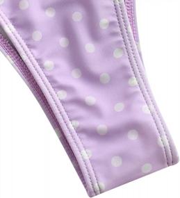 img 1 attached to Stylish & Chic: ZAFUL'S Ribbed Polka Dot Tie Dye Bikini Set For Women