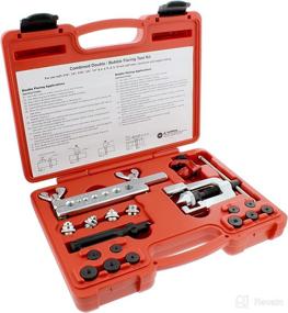 img 4 attached to ABN Bubble Flare Tool, Double Flaring Kit, Tubing Bender, Pipe Cutter - 1/8in to 5/8in / 3-16mm