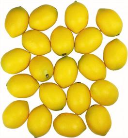 img 4 attached to Artificial Yellow Lemons - 20Pcs Faux Fruit Decorations For Lemon Wreaths, Garlands, Party, Kitchen, And Table Summer/Spring Décor, Fruit Bowls, Vases, And Photography Props