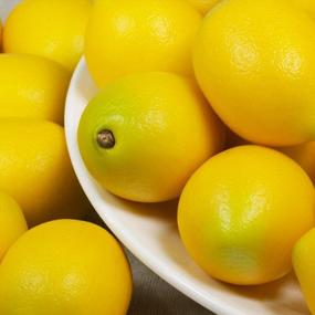img 2 attached to Artificial Yellow Lemons - 20Pcs Faux Fruit Decorations For Lemon Wreaths, Garlands, Party, Kitchen, And Table Summer/Spring Décor, Fruit Bowls, Vases, And Photography Props